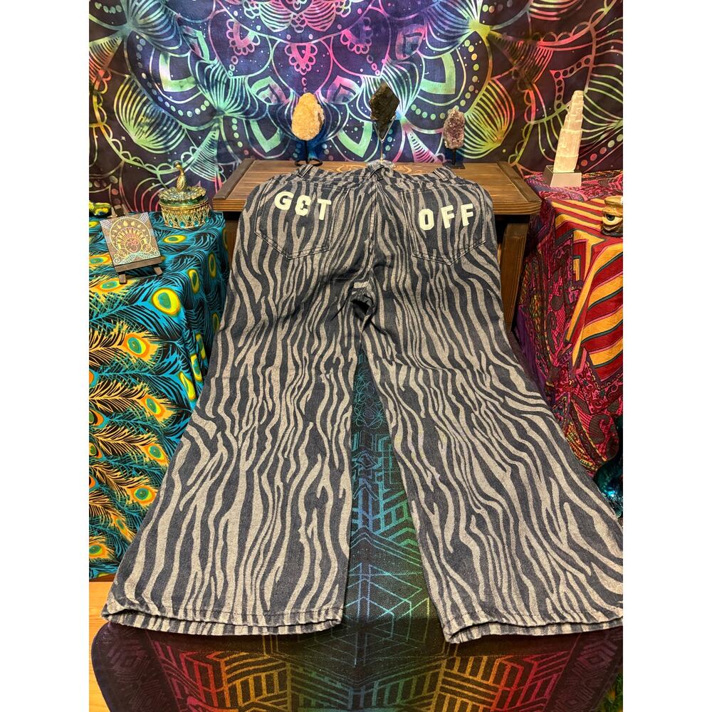 Nasty gal wide leg zebra print jeans - Picture 4 of 8